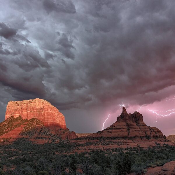 Lightning Over Bell Rock by Bill Belvin