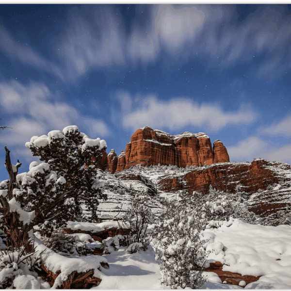 Sedona Winter Starry Night by Kelli Klymenko