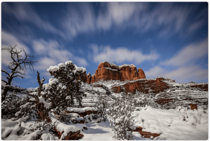 Sedona Winter Starry Night by Kelli Klymenko