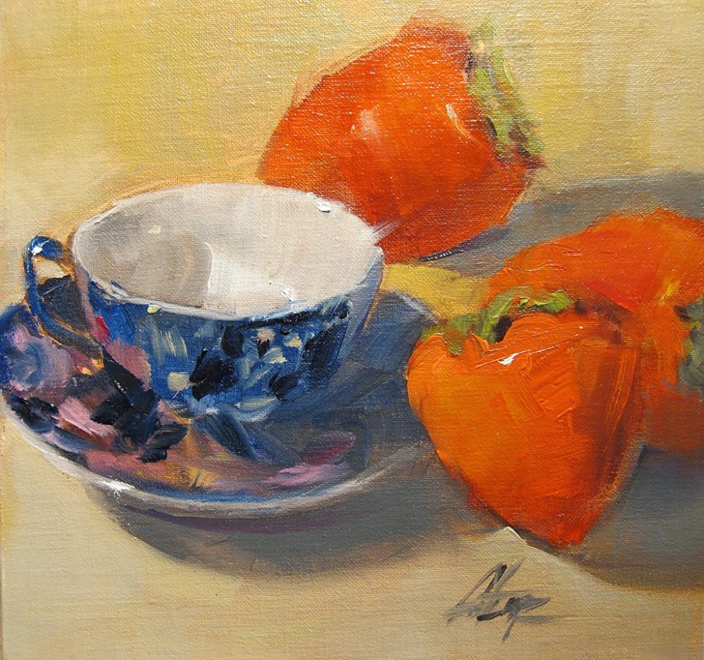 Gretchen Lopez_Teacup and Persimmons