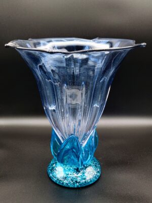 Blue Datura Vase by George Averbeck