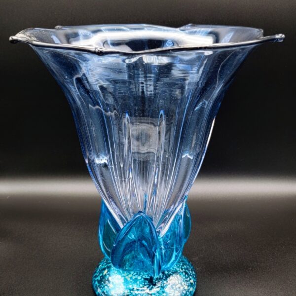 Blue Datura Vase by George Averbeck