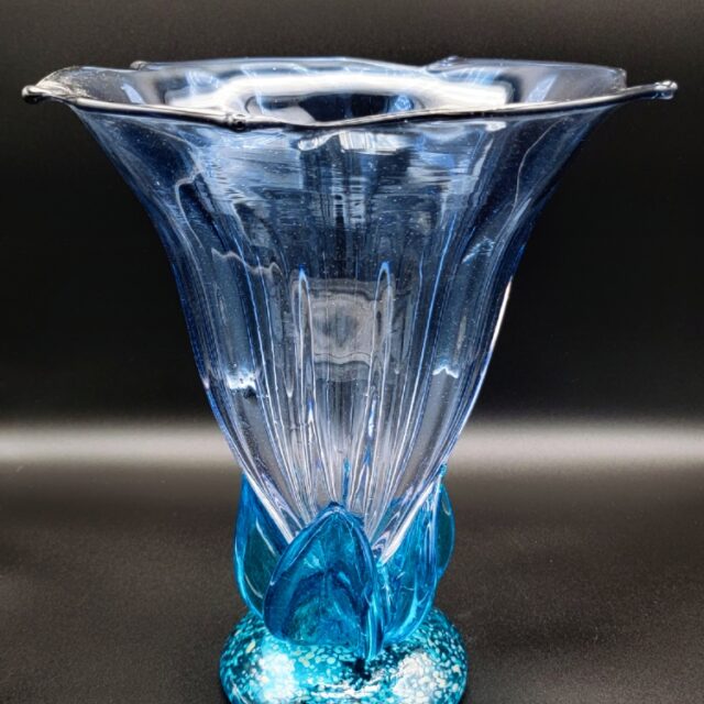 Blue Datura Vase by George Averbeck