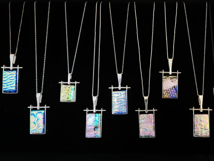 Fused Glass Pendant with Chain by Chikako Myers 619650 - Image 2