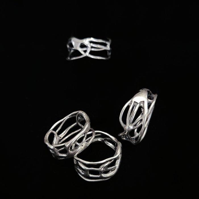 Silver Wire Band Rings by Susan Herman and Paul Kaiser - Image 2