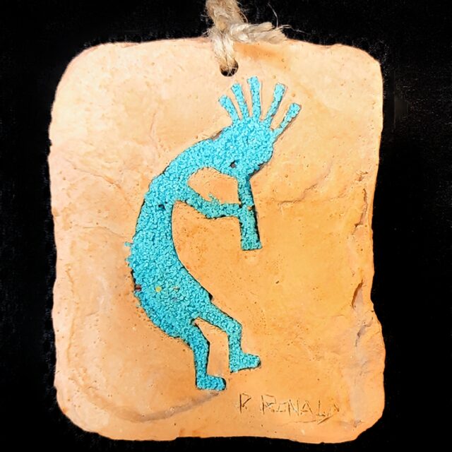 Stone Kokopelli Ornament by P Ron Schneider