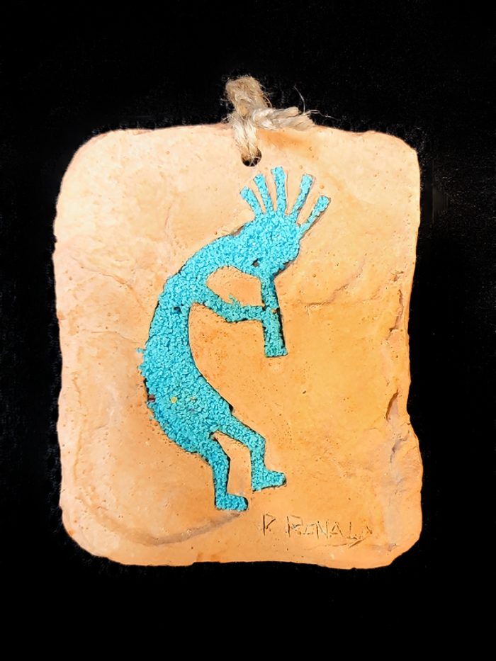 Stone Kokopelli Ornament by P Ron Schneider