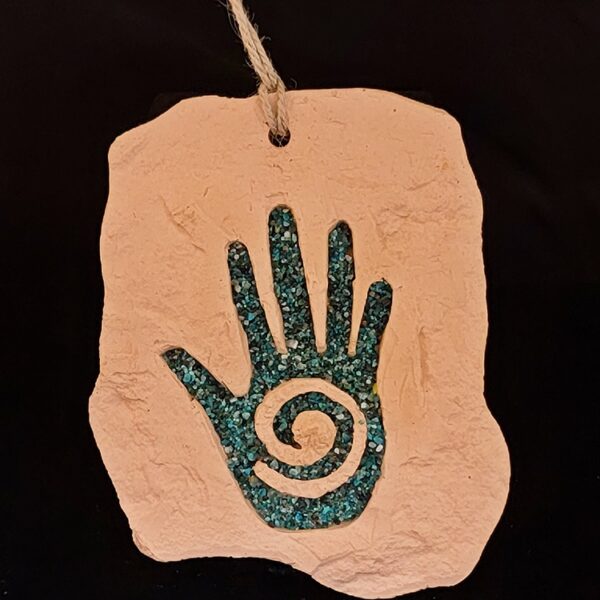 Stone Hand Ornament by P Ron Schneider