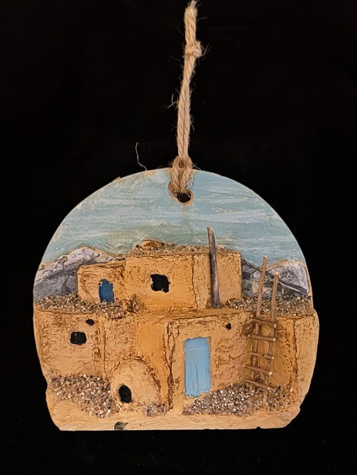 Tiny Taos Ornament by P Ron Schneider