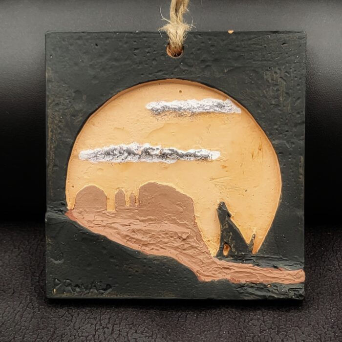 Cathedral Moonrise Ornament by P Ron Schneider