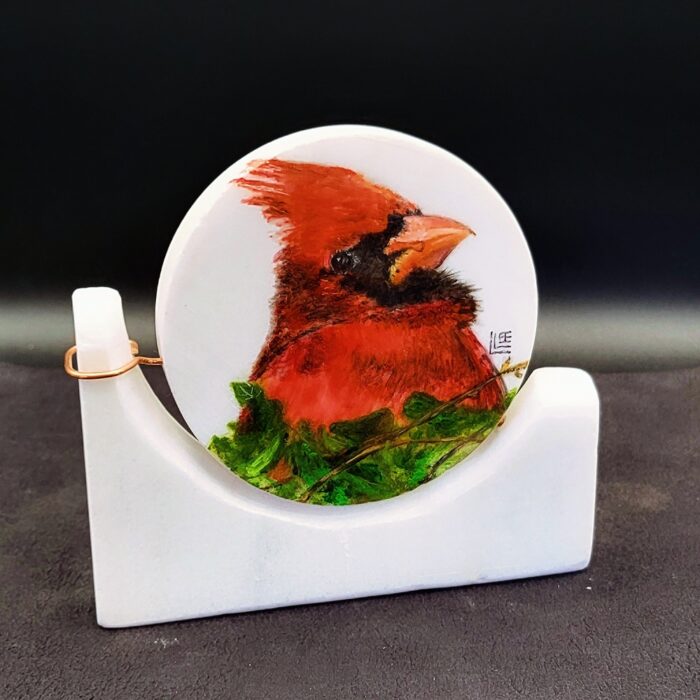 Cardinal with Copper by Leanne Lee