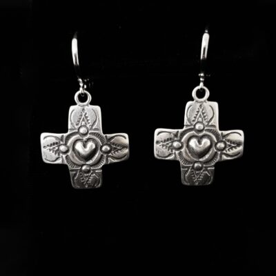 Santa Fe Cross Heart Earrings by McKeown 103067