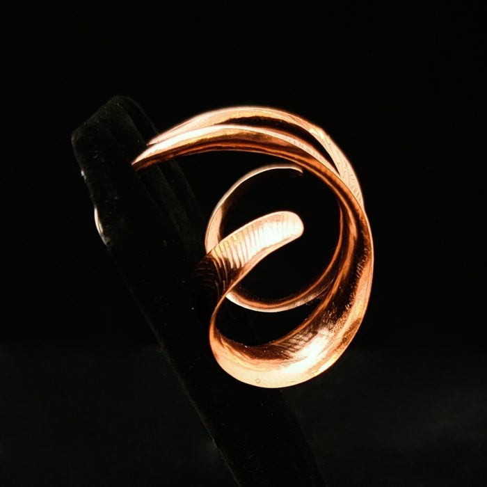 Copper Anticlastic Earrings by April Bower 22043 - Image 2