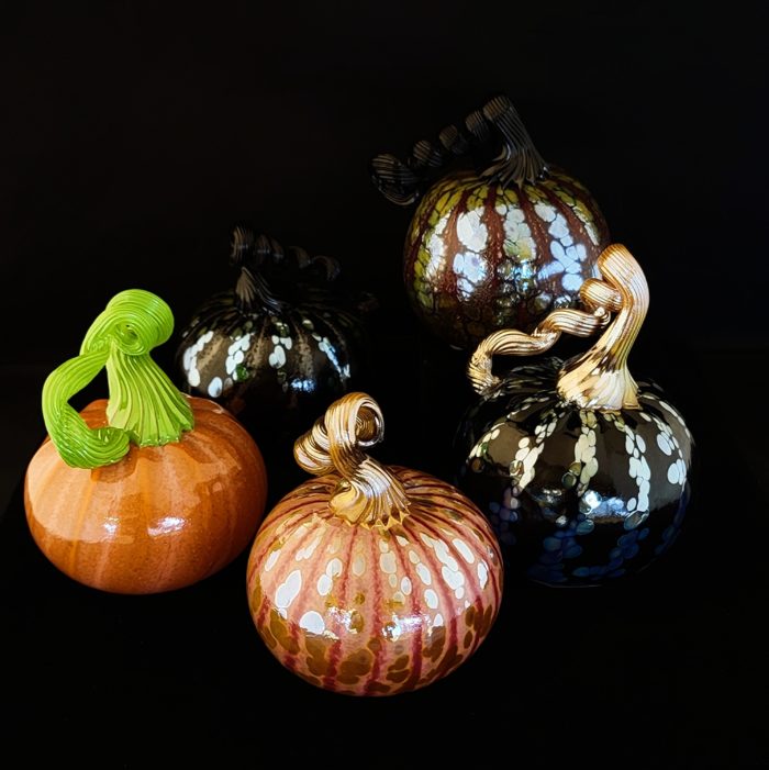 Multi-Color Glass Pumpkin by George Averbeck