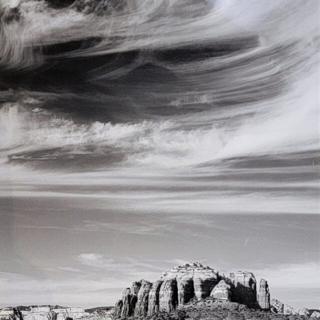 Cathedral Rock Black and White by Kelli Klymenko