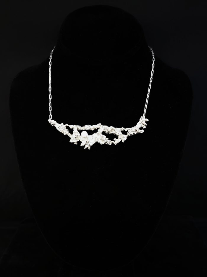 Fine Silver Salt Cast Necklace by Joan Roberts 9260n - Image 2