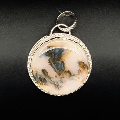Plume Agate Sterling Pendant by Nancy Bihler NB-1180