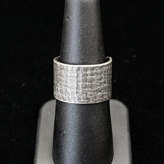 Reticulated Black Patina Ring by Chikako Myers CMBP121