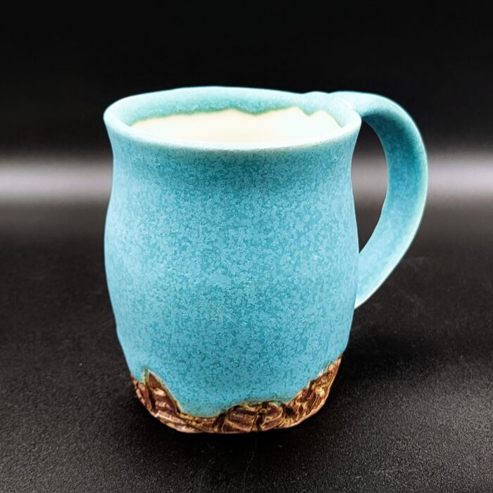 Large Turquoise Mountain Mug by V Norton