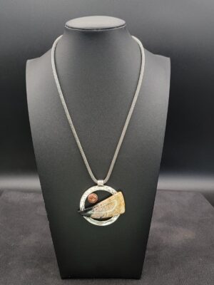 Fossil Palm and Native Copper Necklace by Deanne McKeown DMK256