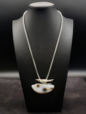 Leopard Druzy Raven Necklace by Deanne McKeown DMK249