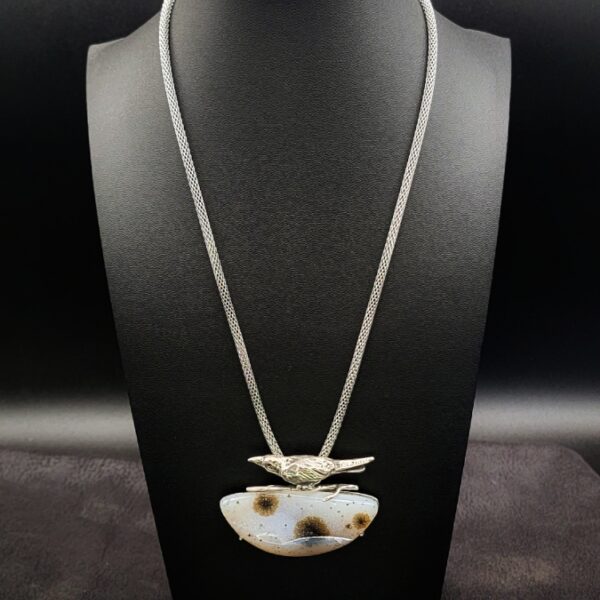 Leopard Druzy Raven Necklace by Deanne McKeown DMK249