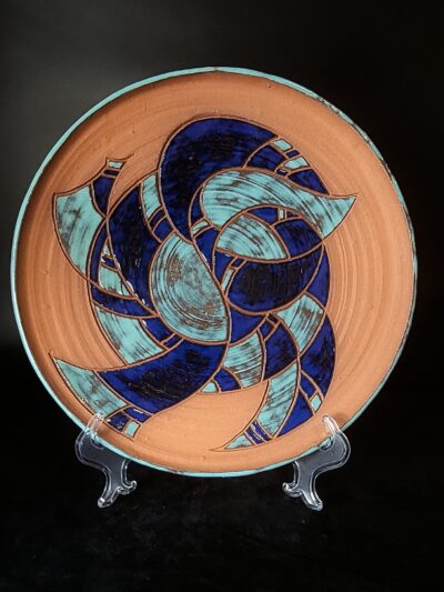 Carved Earthenware Plate by Mary Heyborne