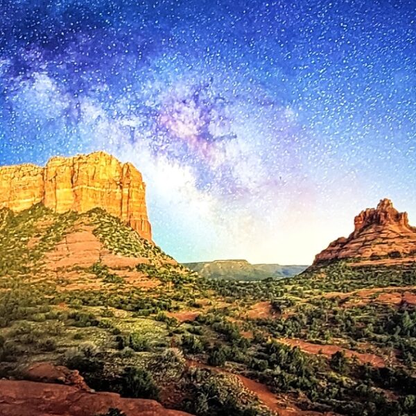 Milky Way Arc over Courthouse Butte by Bill Belvin