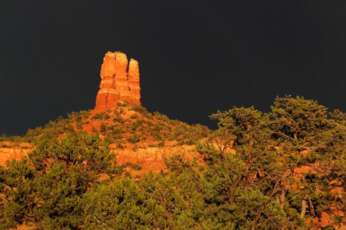 Chimney Rock in a Storm by Iris Yang