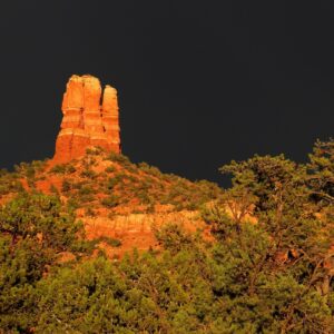 Chimney Rock in a Storm by Iris Yang