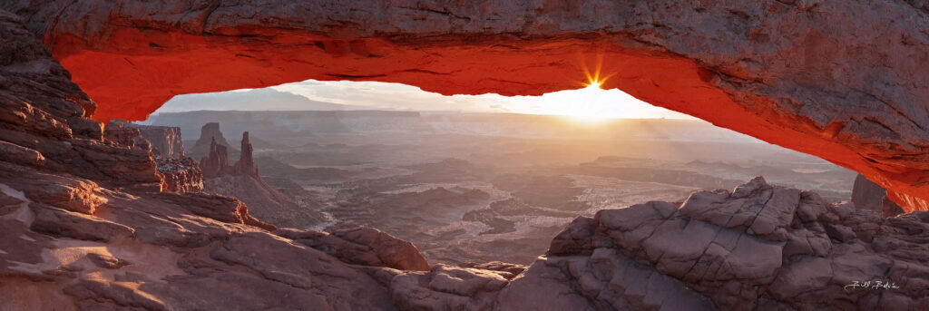 Mesa Arch in January by Bill Belvin