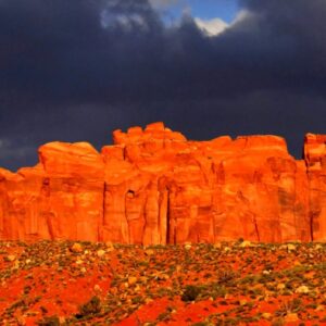 Stormy Sunset at Monument Valley by Iris Yang