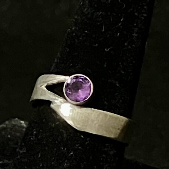 Silver Amethyst Ring by Chikako Myers