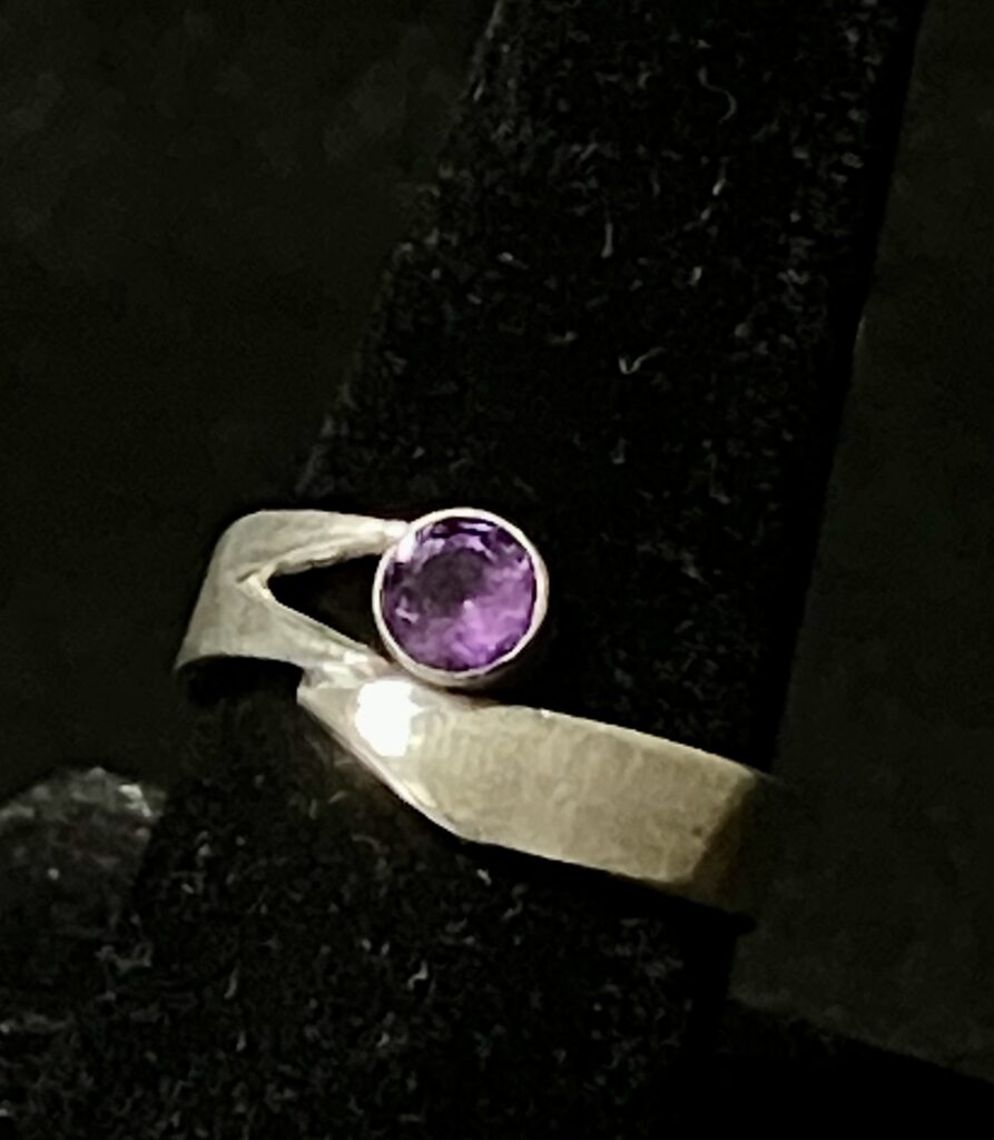 Silver Amethyst Ring by Chikako Myers