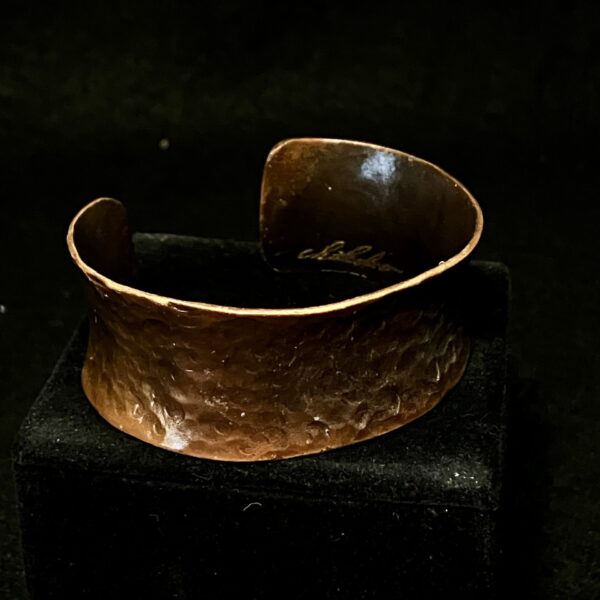Hammered Forged Copper Cuff with Patina by Chikako Myers