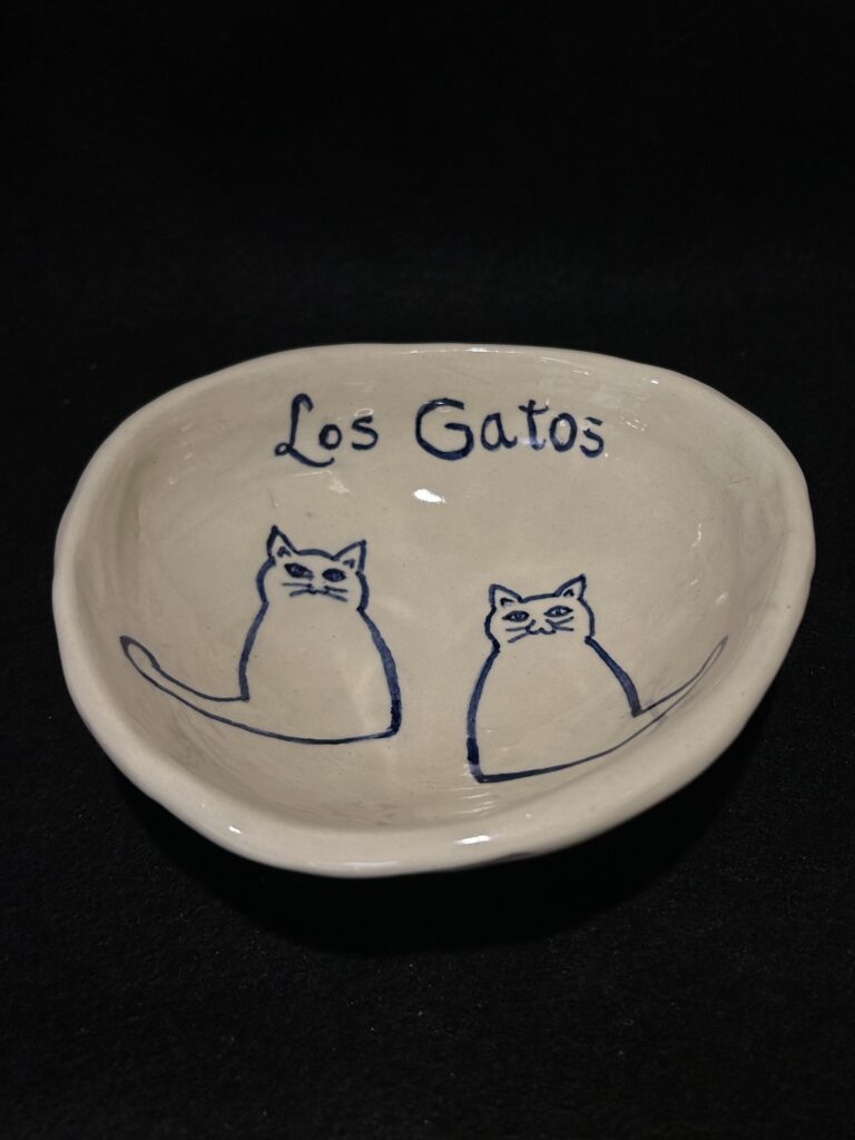 Los Gatos Cat Bowl by V Norton