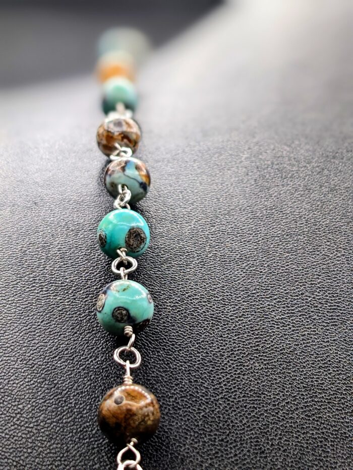 Imperial Jasper with Crystal Fluorite Pendant by Carol Kahn - Image 5