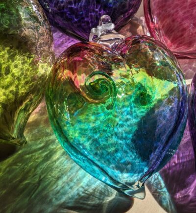 Glass Heart Ornament by George Averbeck
