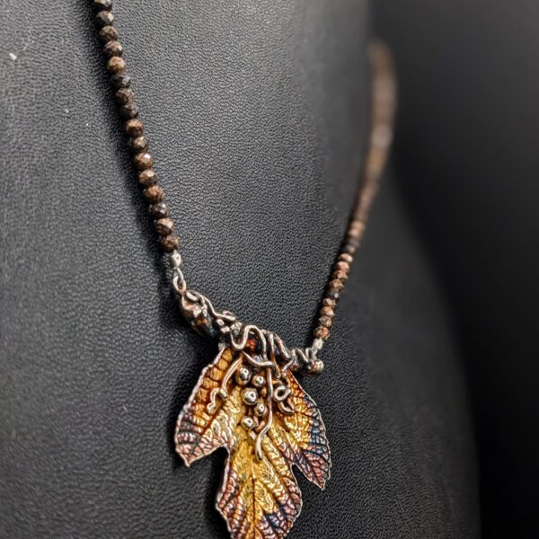 Fine Silver and 22k Gold Necklace by Joan Roberts 4002n