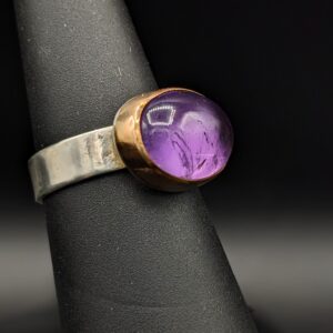 Mixed Amethyst Smooth Oval Ring by Robin Hanna RH010