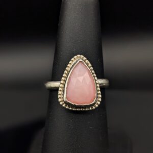 Pink Opal and Sterling Silver Ring by Robin Hanna RH003