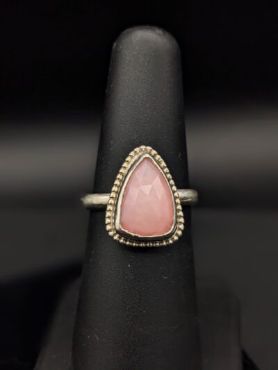 Pink Opal and Sterling Silver Ring by Robin Hanna RH003