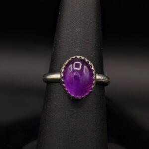 Small Amethyst and Sterling Silver Ring by Robin Hanna RH036