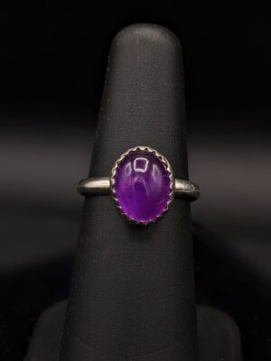 Small Amethyst and Sterling Silver Ring by Robin Hanna RH036