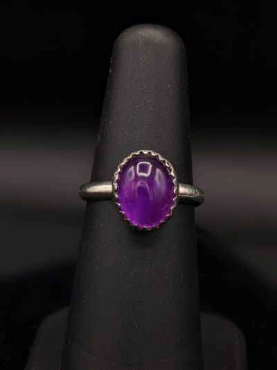 Small Amethyst and Sterling Silver Ring by Robin Hanna RH036