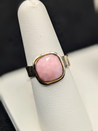 Mixed Pink Opal Cushion Cut Ring by Robin Hanna RH004