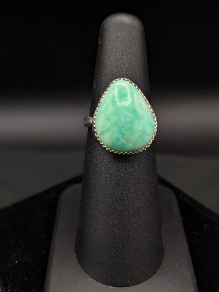 Amazonite and Sterling Silver Ring by Robin Hanna RH042 - Image 2