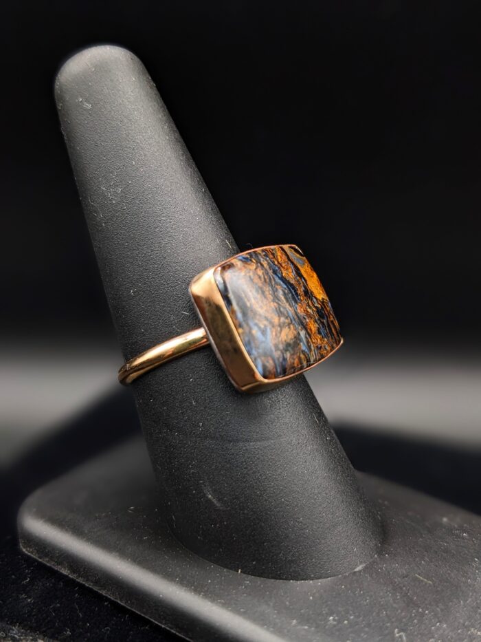 Pietersite Rectangular Ring by Robin Hanna RH045