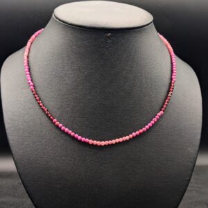 Tourmaline, Garnet, and Ruby Beaded Necklace by Robin Hanna RH048