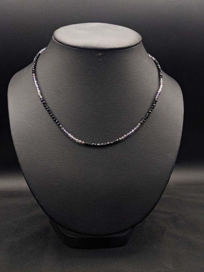 Iolite and Sapphire Beaded Necklace by Robin Hanna RH049